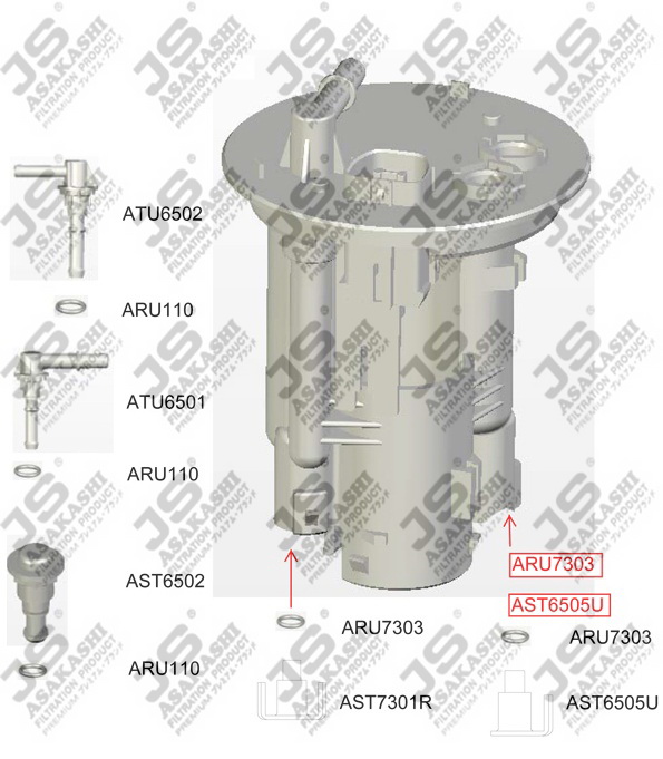 FS6505U JS ASAKASHI Фильтр топливный